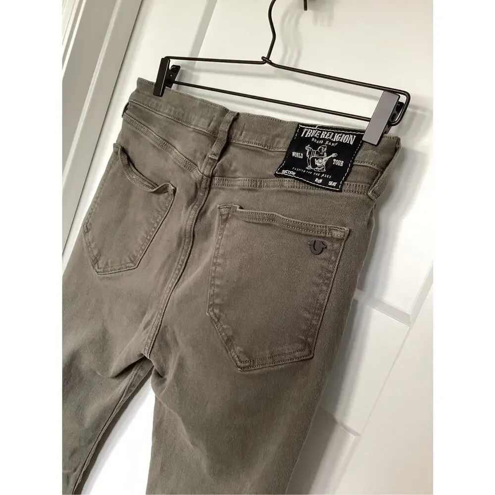 True Religion Jack Skinny Tapered Jeans Mens Size 32 Dark Wash